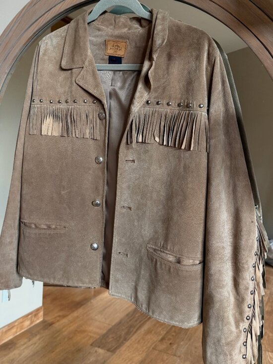 Ralph Lauren Jackets & Blazers - Ralph-RL Authentic Dry Goods Co Fringe Western Suede Leather Jacket Size Medium